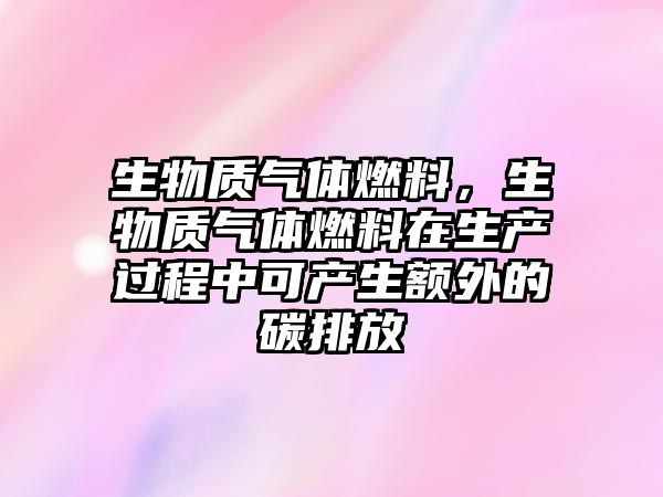 生物質(zhì)氣體燃料，生物質(zhì)氣體燃料在生產(chǎn)過程中可產(chǎn)生額外的碳排放