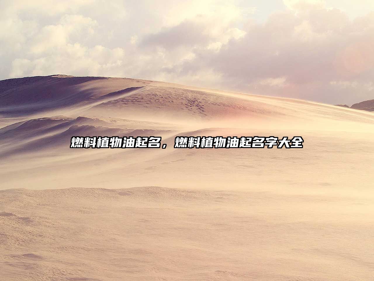 燃料植物油起名，燃料植物油起名字大全
