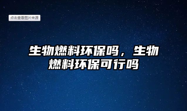 生物燃料環(huán)保嗎,生物燃料環(huán)??尚袉? class=