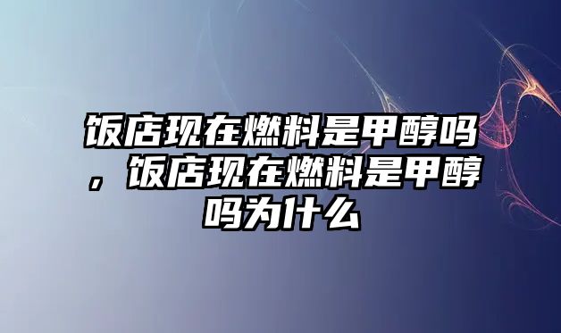 飯店現(xiàn)在燃料是甲醇嗎，飯店現(xiàn)在燃料是甲醇嗎為什么