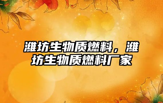 濰坊生物質燃料，濰坊生物質燃料廠家