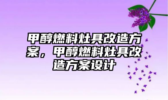 甲醇燃料灶具改造方案，甲醇燃料灶具改造方案設(shè)計(jì)