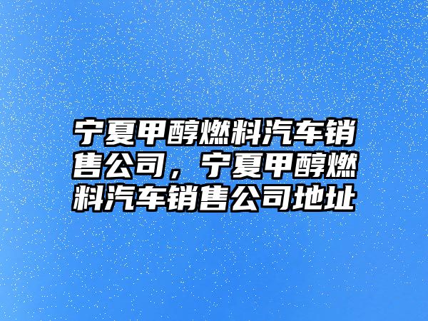 寧夏甲醇燃料汽車銷售公司，寧夏甲醇燃料汽車銷售公司地址
