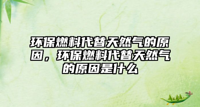 環(huán)保燃料代替天然氣的原因，環(huán)保燃料代替天然氣的原因是什么