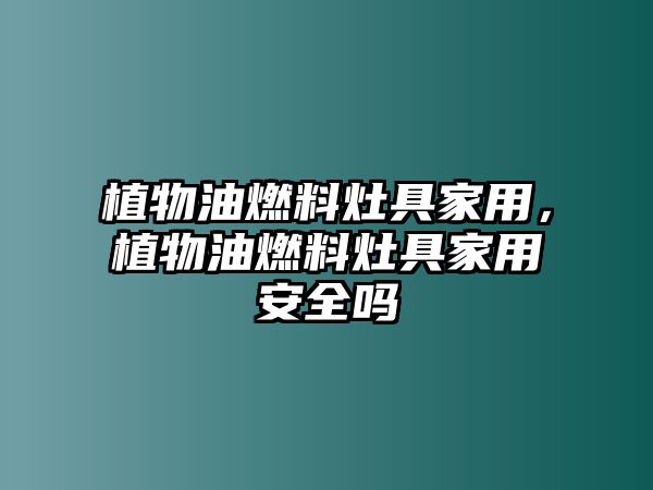 植物油燃料灶具家用，植物油燃料灶具家用安全嗎