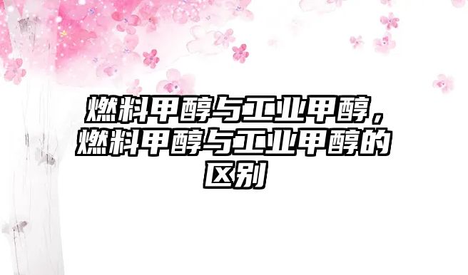 燃料甲醇與工業(yè)甲醇，燃料甲醇與工業(yè)甲醇的區(qū)別