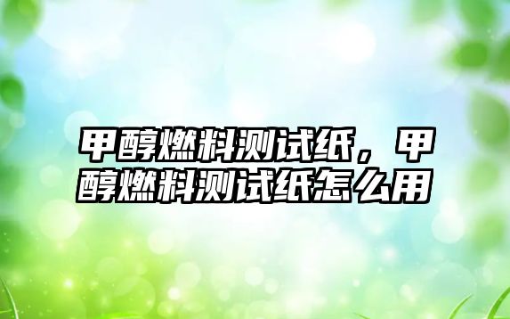甲醇燃料測(cè)試紙,甲醇燃料測(cè)試紙?jiān)趺从? class=