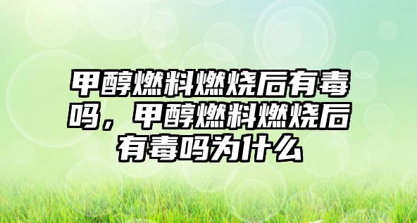 甲醇燃料燃燒后有毒嗎，甲醇燃料燃燒后有毒嗎為什么