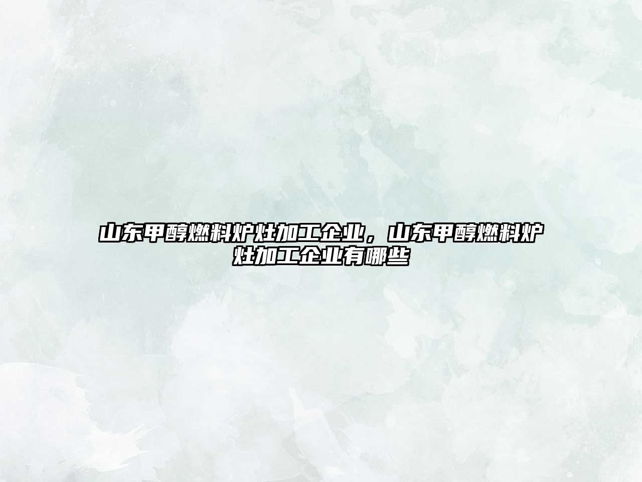 山東甲醇燃料爐灶加工企業(yè)，山東甲醇燃料爐灶加工企業(yè)有哪些