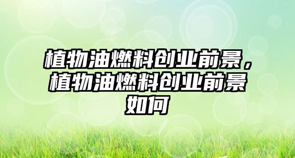 植物油燃料創(chuàng)業(yè)前景，植物油燃料創(chuàng)業(yè)前景如何