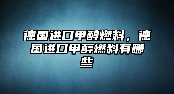 德國進口甲醇燃料，德國進口甲醇燃料有哪些