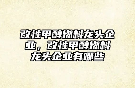 改性甲醇燃料龍頭企業(yè)，改性甲醇燃料龍頭企業(yè)有哪些