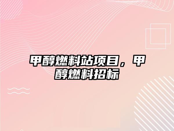 甲醇燃料站項(xiàng)目，甲醇燃料招標(biāo)