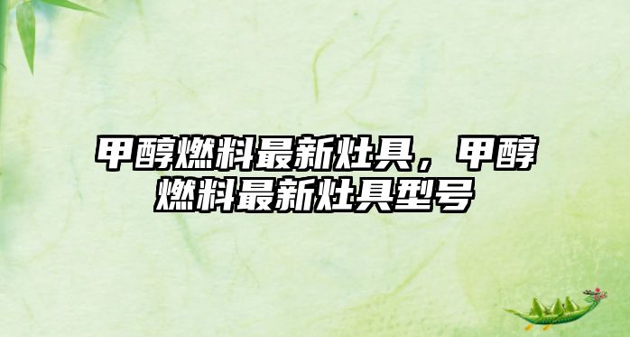 甲醇燃料最新灶具，甲醇燃料最新灶具型號