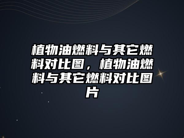 植物油燃料與其它燃料對(duì)比圖，植物油燃料與其它燃料對(duì)比圖片