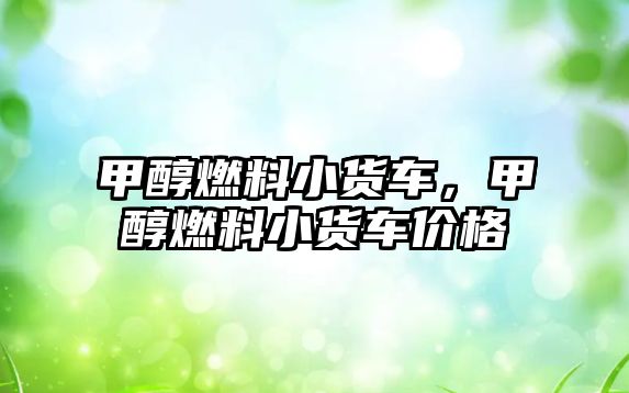 甲醇燃料小貨車(chē)，甲醇燃料小貨車(chē)價(jià)格