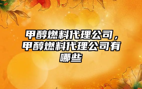 甲醇燃料代理公司，甲醇燃料代理公司有哪些
