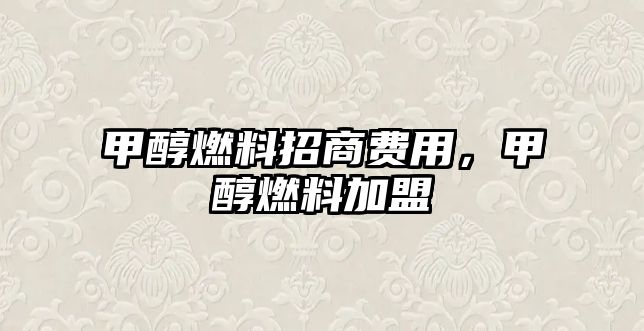甲醇燃料招商費(fèi)用，甲醇燃料加盟