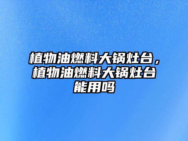 植物油燃料大鍋灶臺(tái)，植物油燃料大鍋灶臺(tái)能用嗎