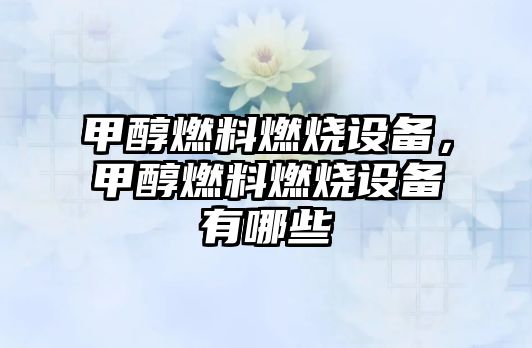 甲醇燃料燃燒設(shè)備，甲醇燃料燃燒設(shè)備有哪些