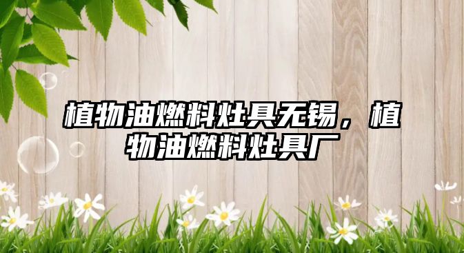 植物油燃料灶具無錫，植物油燃料灶具廠