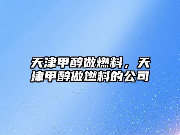 天津甲醇做燃料，天津甲醇做燃料的公司