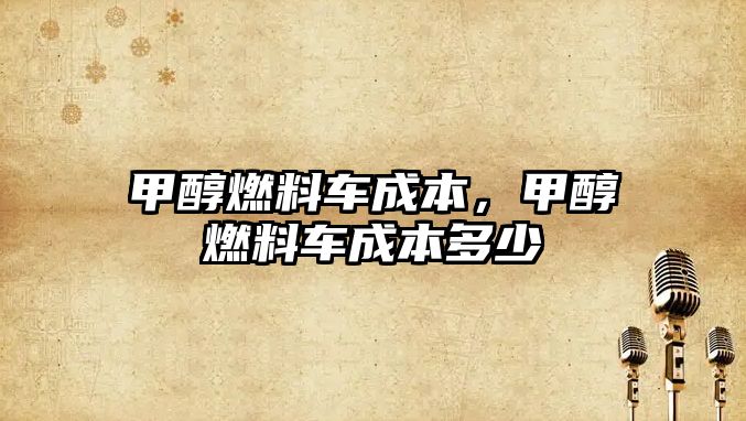 甲醇燃料車成本，甲醇燃料車成本多少
