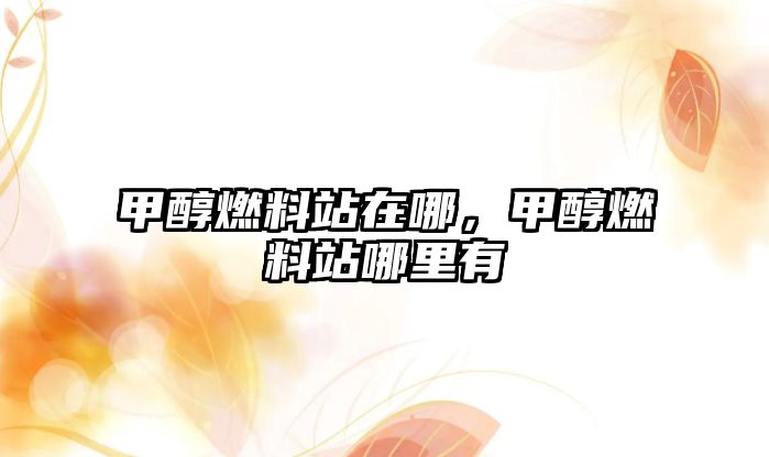 甲醇燃料站在哪，甲醇燃料站哪里有