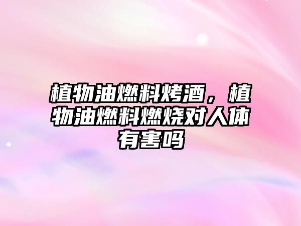 植物油燃料烤酒，植物油燃料燃燒對人體有害嗎
