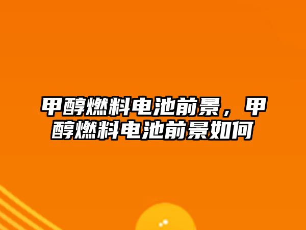 甲醇燃料電池前景，甲醇燃料電池前景如何