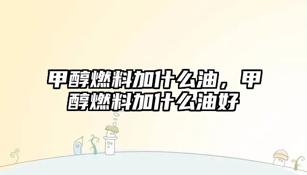 甲醇燃料加什么油，甲醇燃料加什么油好