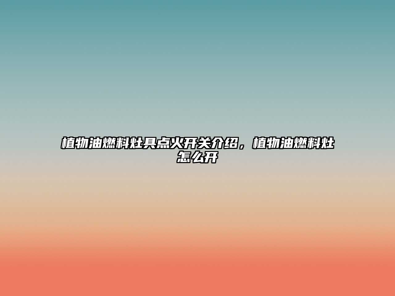 植物油燃料灶具點(diǎn)火開關(guān)介紹，植物油燃料灶怎么開