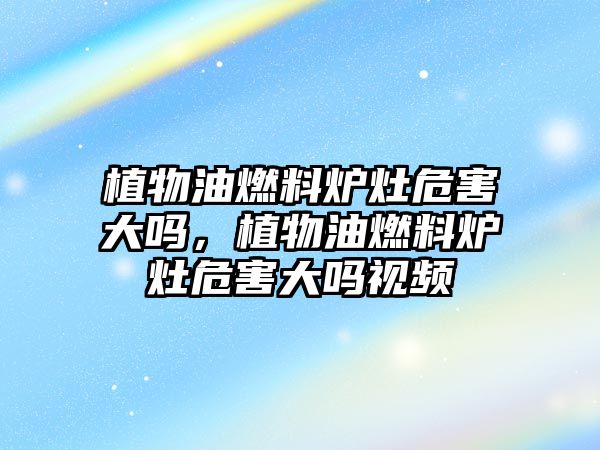 植物油燃料爐灶危害大嗎，植物油燃料爐灶危害大嗎視頻