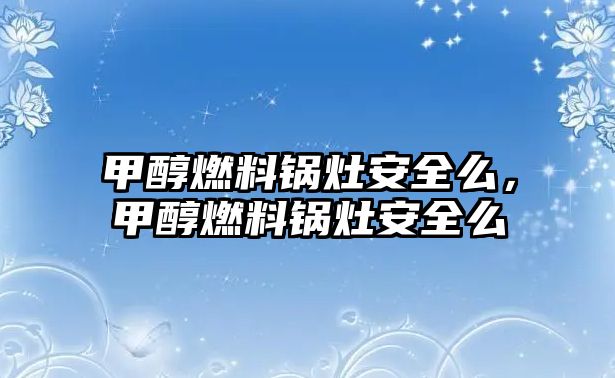 甲醇燃料鍋灶安全么，甲醇燃料鍋灶安全么