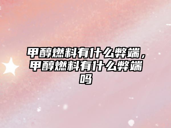 甲醇燃料有什么弊端，甲醇燃料有什么弊端嗎