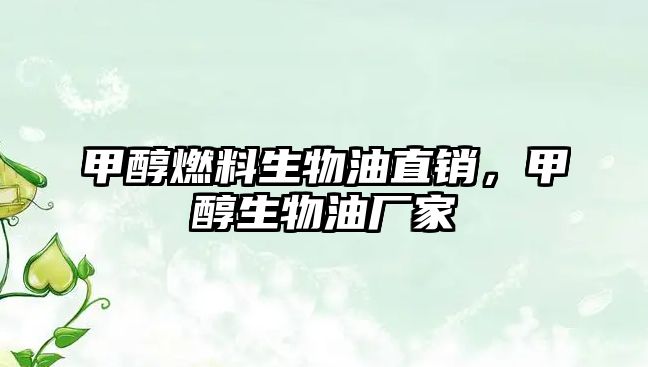 甲醇燃料生物油直銷，甲醇生物油廠家