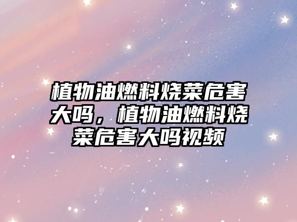 植物油燃料燒菜危害大嗎，植物油燃料燒菜危害大嗎視頻