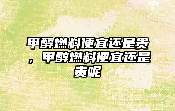 甲醇燃料便宜還是貴，甲醇燃料便宜還是貴呢