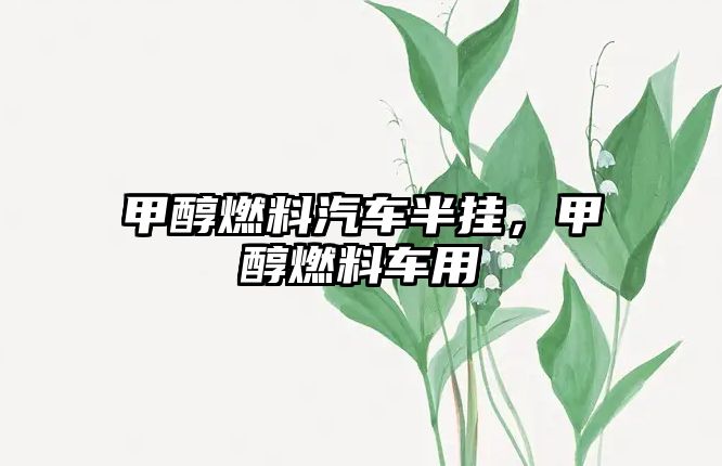 甲醇燃料汽車半掛，甲醇燃料車用