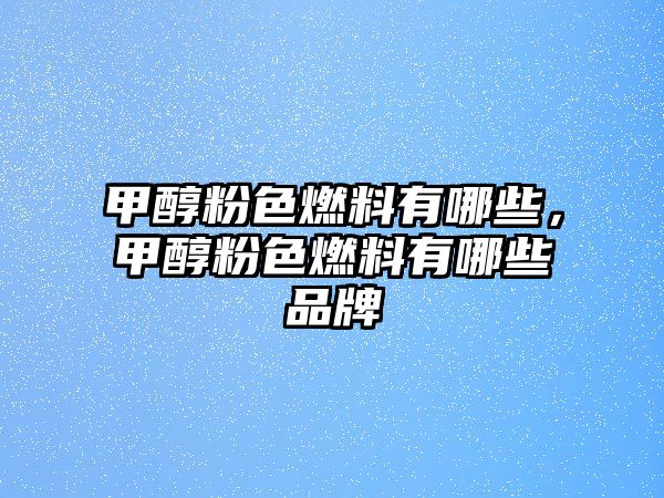 甲醇粉色燃料有哪些，甲醇粉色燃料有哪些品牌