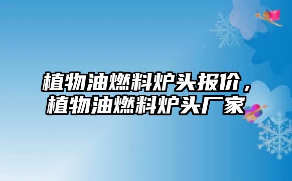 植物油燃料爐頭報(bào)價(jià)，植物油燃料爐頭廠家
