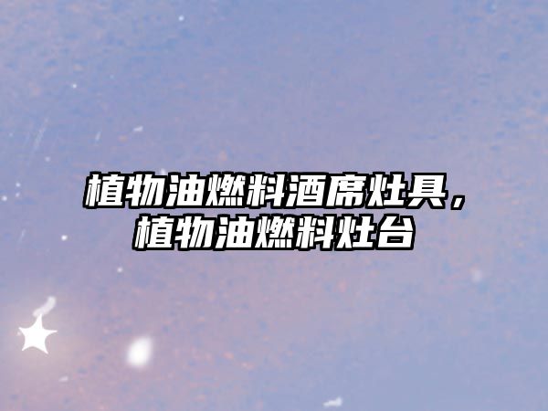 植物油燃料酒席灶具，植物油燃料灶臺(tái)