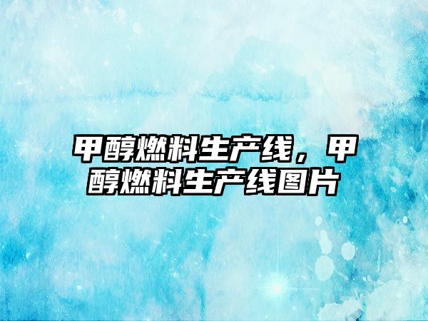 甲醇燃料生產(chǎn)線，甲醇燃料生產(chǎn)線圖片