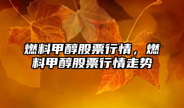 燃料甲醇股票行情，燃料甲醇股票行情走勢