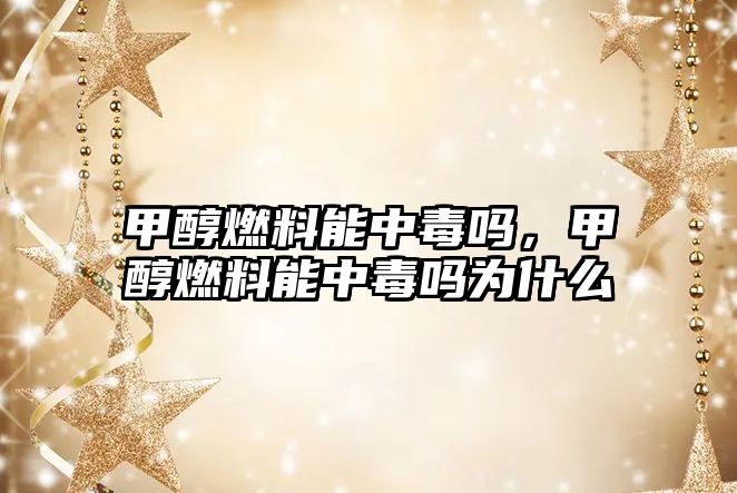 甲醇燃料能中毒嗎，甲醇燃料能中毒嗎為什么