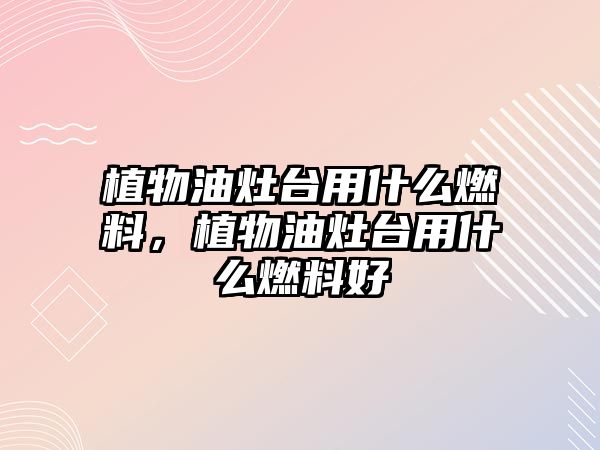 植物油灶臺(tái)用什么燃料，植物油灶臺(tái)用什么燃料好