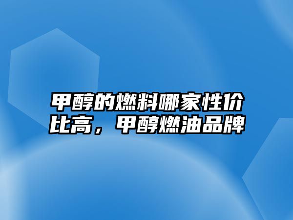 甲醇的燃料哪家性價比高，甲醇燃油品牌