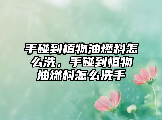 手碰到植物油燃料怎么洗，手碰到植物油燃料怎么洗手