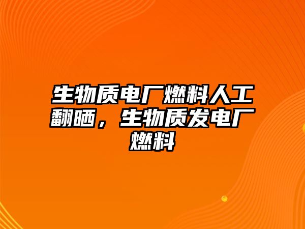 生物質(zhì)電廠燃料人工翻曬，生物質(zhì)發(fā)電廠燃料