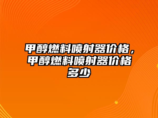 甲醇燃料噴射器價格，甲醇燃料噴射器價格多少